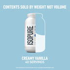 Isopure Zero Carb Whey Isolate Protein Powder, Creamy Vanilla 2.7 LB