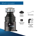 InSinkErator Badger 5XP Garbage Disposal with Power Cord, Standard Series 3/4 HP Continuous Feed Food Waste Disposer, Badger 5XP W/C