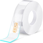 Bekhic® Double Sided Tape Heavy Duty, Clear Mounting Tape Nano Double Sided Adhesive Tape,Picture Hanging Adhesive Strips (9.85FT - Standard)