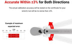 TEKTON 1/4 Inch Drive 90-Tooth Dual-Direction Micrometer Torque Wrench (20-200 in-lb) | TRQ50402