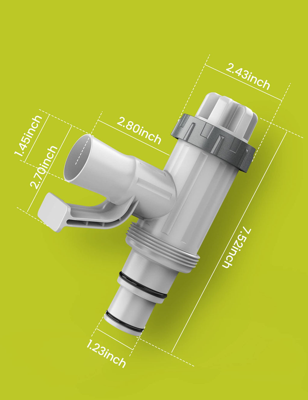 SUMMERBUDDY Pool Hose Adapter for Above Ground Swimming Pool, Pool Replacement Parts with Plunger Valve and Pool Pipe Holder Compatible with Intex/Bestway/Stock Tank Pool, Pool Pump Parts