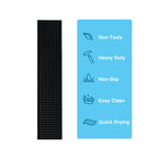 BARsics 17.5x3.5 inches Long PVC Bar Rail Mat Non-Slip Serving Spill Mat (Pack of 6)
