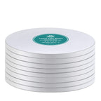 White Cake Drums Round 14 Inch Cake Boards with 1/2-Inch Thick Smooth Edges for Multi Tiered Birthday Wedding Party Cakes Drum Board