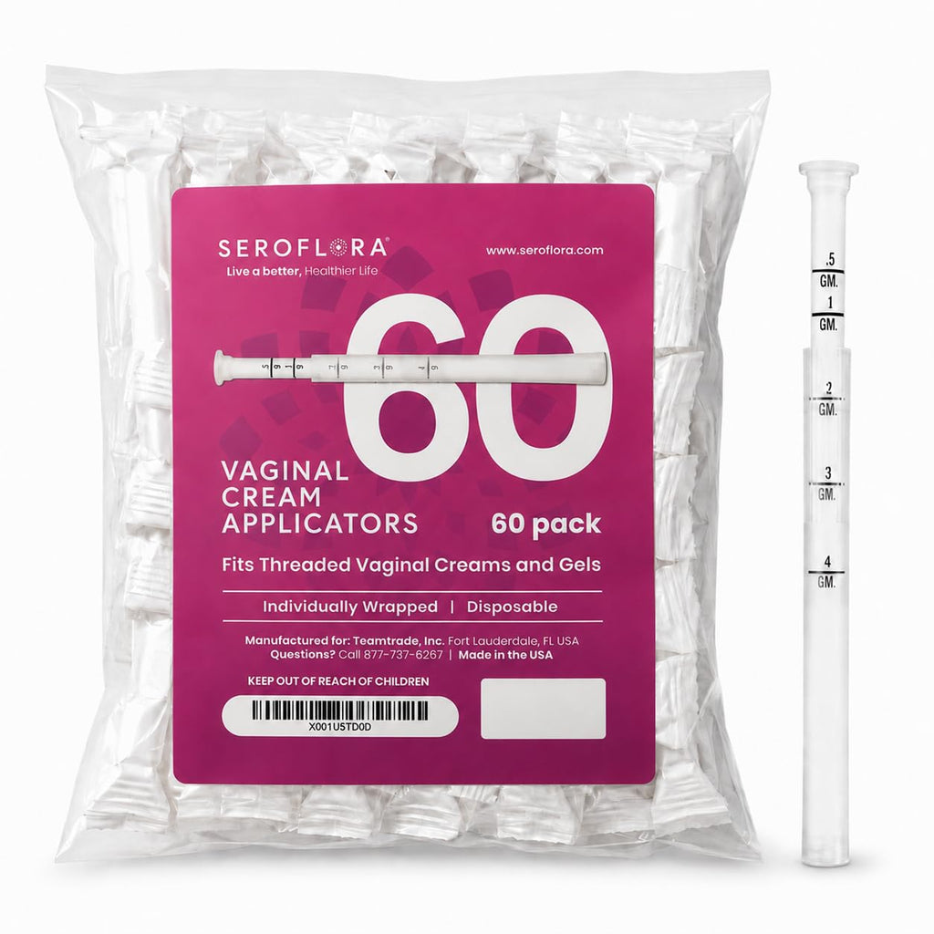 Seroflora Vaginal Cream Applicator, Individually Wrapped, Soft Tip, 60Pk