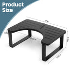 Bathroom Stool,Bamboo Toilet for Bathroom,Toilet Stools,Potty for Pooping,Poop Stool,Toilet Step Toddler,Portable Squatting Pan with Dual Anti Slip Design,Stain,Scratch,CrackProof(Black)