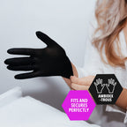 MED PRIDE Black Nitrile Medical Examination Gloves (Medium, 1000-Count) Ultra-Strong Thick, Latex & Rubber Free, Disposable Powder-Free Gloves for Healthcare & Food Handling Use