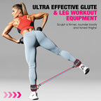 HOXWC Ankle Resistance Bands with Cuffs, Glutes Workout Equipment, Ankle Bands for Working Out, Exercise Bands for Butt Lift Women, Workout Equipment for Kickbacks Hip Gluteus Training Exercises