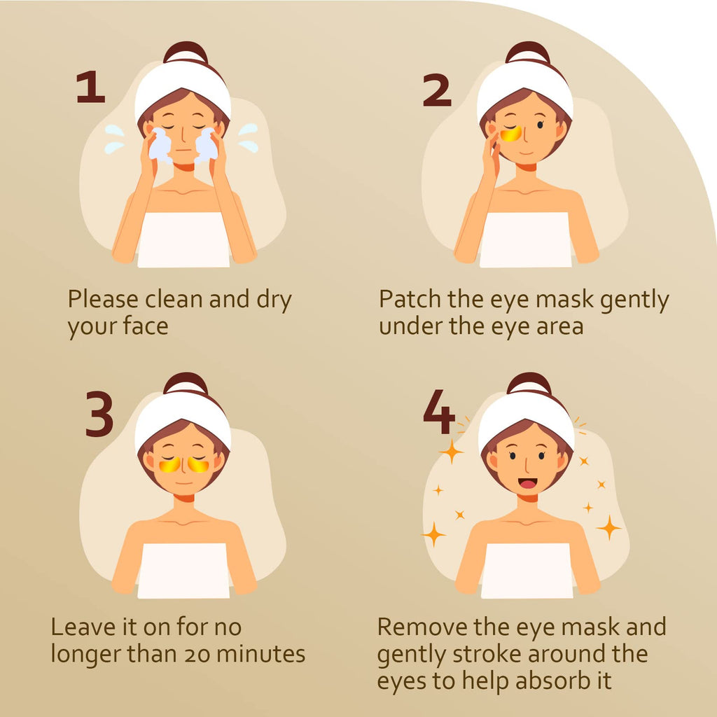 Under Eye Patches (30 Pairs), 24K Gold Under Eye Mask for Puffy Eyes, Dark Circles,Bags and Wrinkles with Collagen,Relieves Pressure and Reduces Wrinkles,Revitalises and Refreshes Your Skin