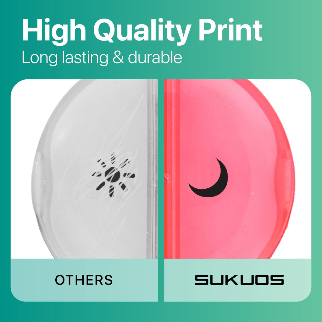 Sukuos Large Weekly Pill Organizer 2 Times a Day, Daily Pill Box 7 Day Easy to Open, Double Protection Medicine Case for Vitamin/Fish Oil/Supplements, Clear (2 Pack)