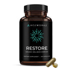 Restore Organic Sea Moss Mineral Complex – Daily Mineral Support with Black Seed Oil, Bladderwrack, Burdock, Ashwagandha, Turmeric, ACV & Shilajit – BioPerine® Enhanced Absorption (60 Capsules)
