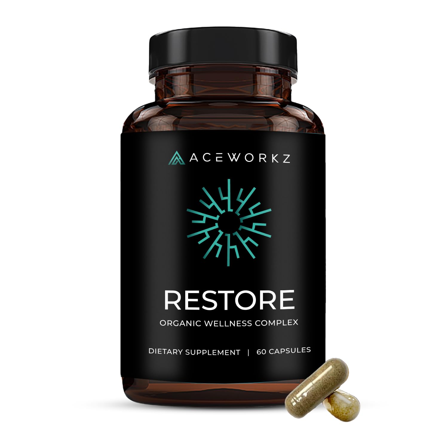 Restore Organic Sea Moss Mineral Complex – Daily Mineral Support with Black Seed Oil, Bladderwrack, Burdock, Ashwagandha, Turmeric, ACV & Shilajit – BioPerine® Enhanced Absorption (60 Capsules)
