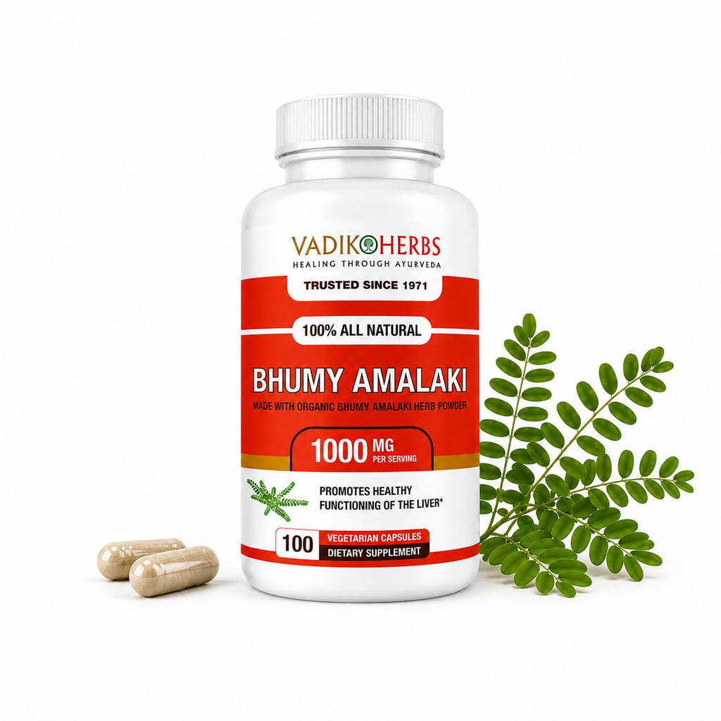 Vadik Herbs Organic Bhumy Amalaki, 100 Caps, Liver Support 1000mg