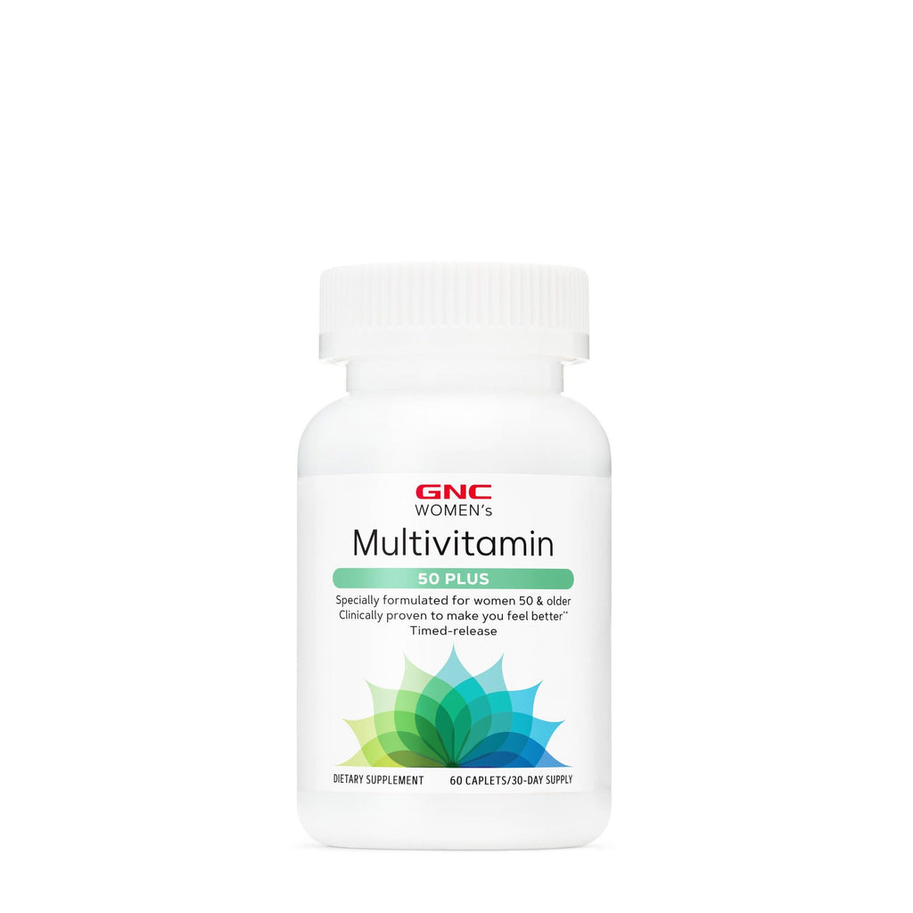 GNC Women's Multivitamin 50 Plus, Supports Bone, Eye, Memory, Brain and Skin Health with Vitamin D, Calcium and B12, Helps Increase Energy Production, 60 Caplets