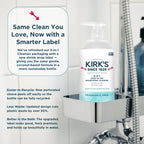 Kirk's 3-in-1 Head to Toe Nourishing Liquid Cleanser- for Men, Women & Children - Premium Coconut Oil & Aloe Vera- Non GMO & Vegan -Fragrance Free - 32 Fl Oz.
