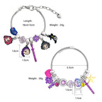 AmaAccess 2PCS K.pop Charms Bracelet Set, Demon Movie Hunters Birthday Gift for Women, Friendship DIY Jewelry Merch for Fans (Set1)