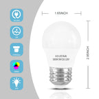 LOXYEE LED Refrigerator Light Bulb 2 Pack，Dimmable A15 5000K 40W Equivalent