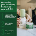 Organic Wheatgrass Juice Powder - Organic, Grown in Volcanic Soil of Utah - Raw BioActive Form, Cold-Pressed Then CO2 Dried, 20:1 Concentrate Juice Extract - Unflavored (5.3 oz – 60 Servings)