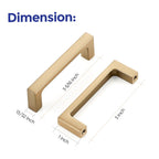 Ravinte 30 Pack Solid 3 Inch Square Cabinet Handles - Champagne Bronze Pulls for Drawers and Kitchen Cabinets - Hardware