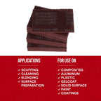 3M Scotch-Brite General Purpose 7447 Hand Pad, Very Fine Grade, 6 in x 9 in, Pack of 20, Aluminum Oxide, Surface Preparation, Scuffing, Blending, Cleaning, Maroon
