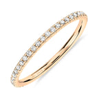 PAVOI 14K Gold Plated 925 Sterling Silver Eternity Band for Women, Yellow 7