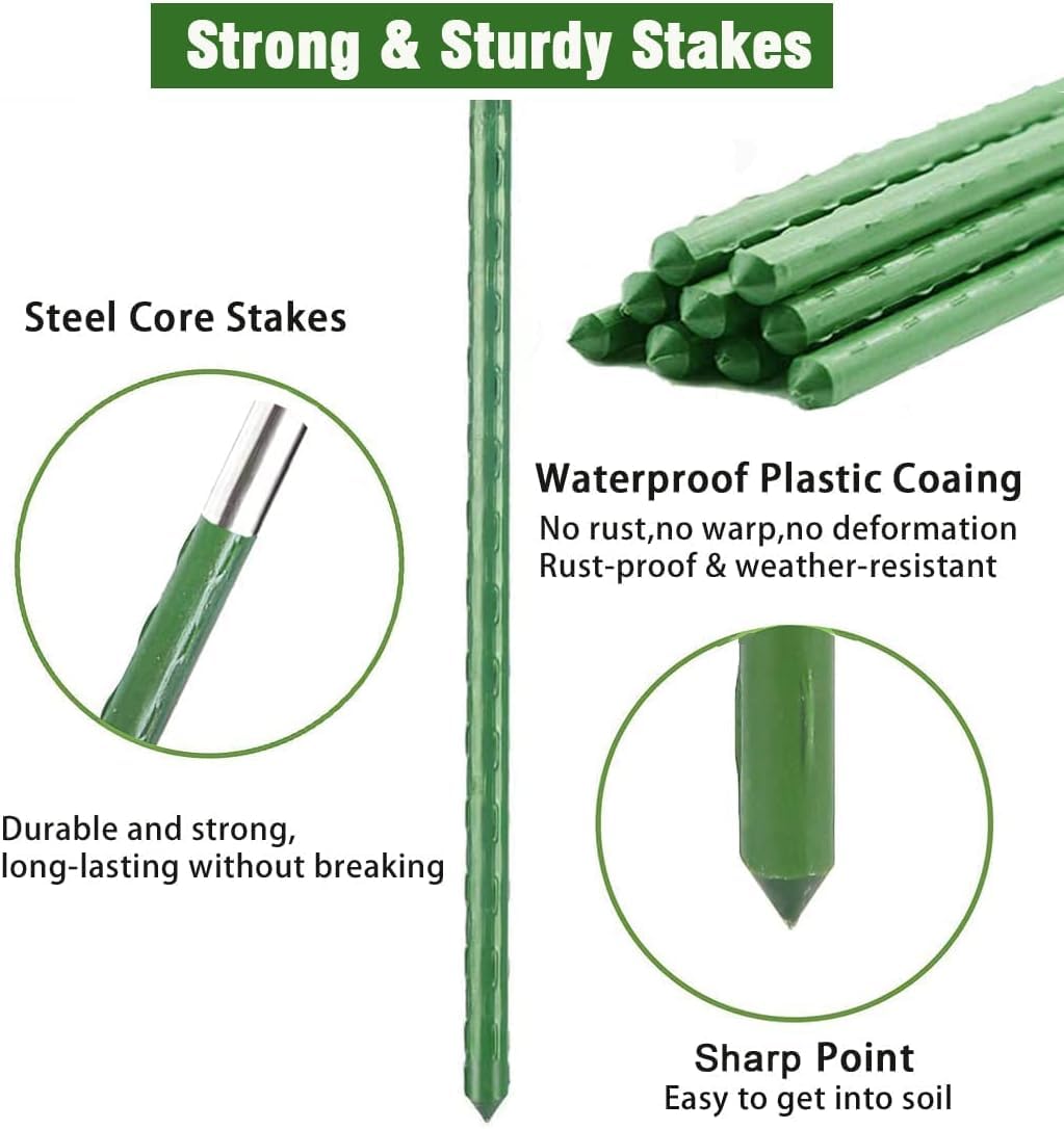 Yongblus 4Pack Tomato Cage for Garden, Up to 48inch Plant Support Stakes