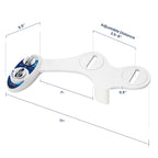 LUXE Bidet NEO 185 - Dual Nozzle, Self-Cleaning, Non-Electric Bidet Attachment for Toilet Seat, Adjustable Water Pressure, Rear & Feminine Wash (Blue)