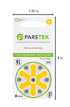 ParsTek Hearing Aid Batteries | Size 10 | Zinc-Air & Mercury Free | Long Lasting | Child Resistant Packaging | 1.45V | 60 Batteries
