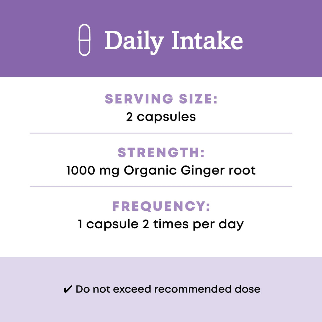 Oregon's Wild Harvest, Certified Organic Ginger Capsules for Stomach Support, Non-GMO, 1000 MGS, 90 Count