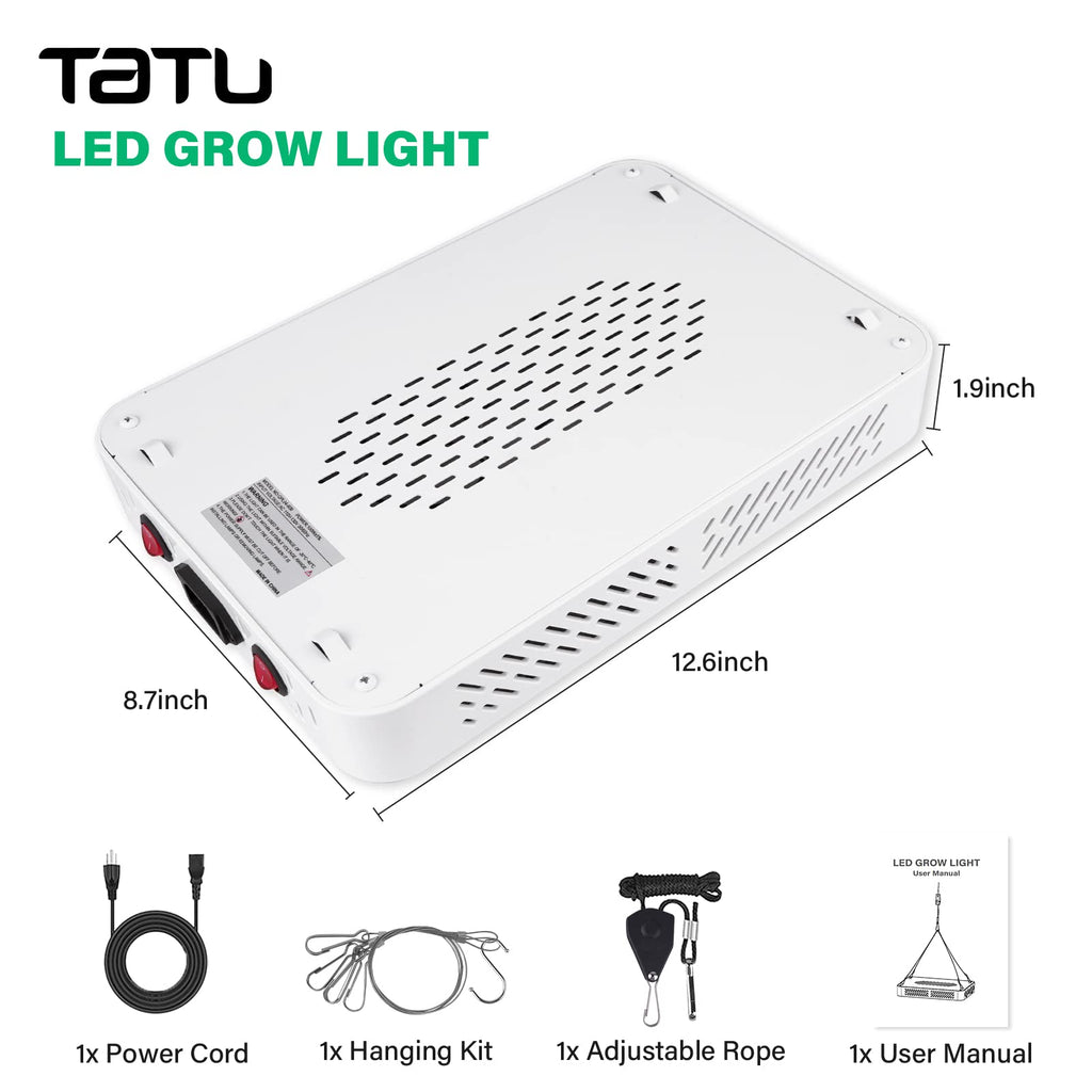 TATU 1000w LED Grow Light for Indoor Plants, Full Spectrum Plant Light