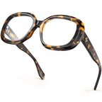 VISOONE Oversized Round Computer TR90 Blue Light Blocking Glasses for Women Men Lavinia