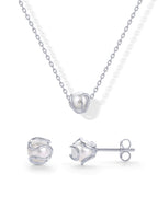 PAVOI Pearl Pendant Stud Earring Set for Women, White Gold, Size 6.8MM, W