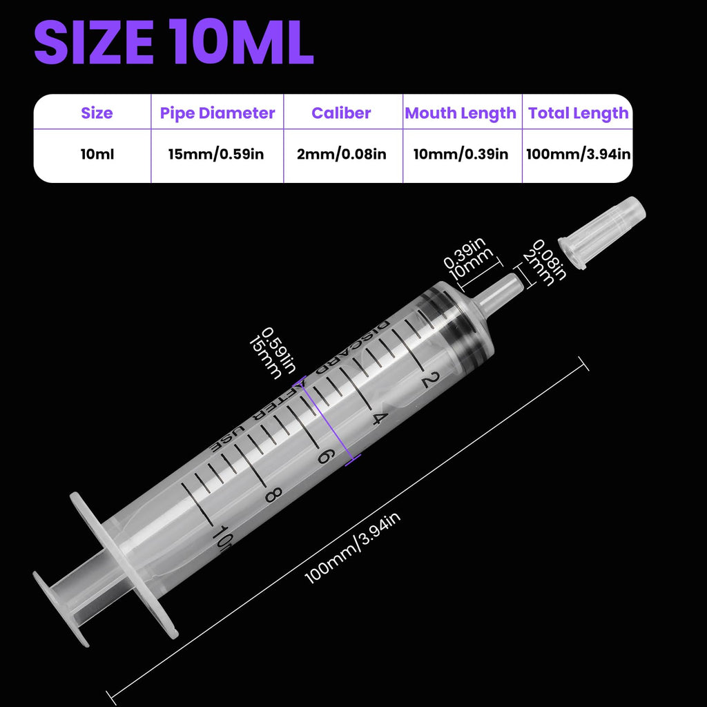 30 PCS 10ml Oral Syringe With Cap, Plastic Syringes without Needle for Medicine Dropper, Liquid Measuring, Handicrafts, Individually Sealed, Luer Slip
