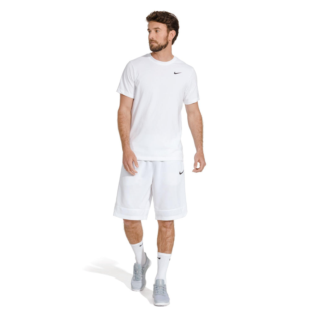 Nike Unisex Everyday Cushioned Training Crew Socks (6 Pairs), White/Black, Large