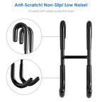 Simtive 14-Inch Shower Squeegee Set, Includes Shower Door Hook and Adhesive Hook, Squeegee for Shower Doors, Mirror and Window, Black