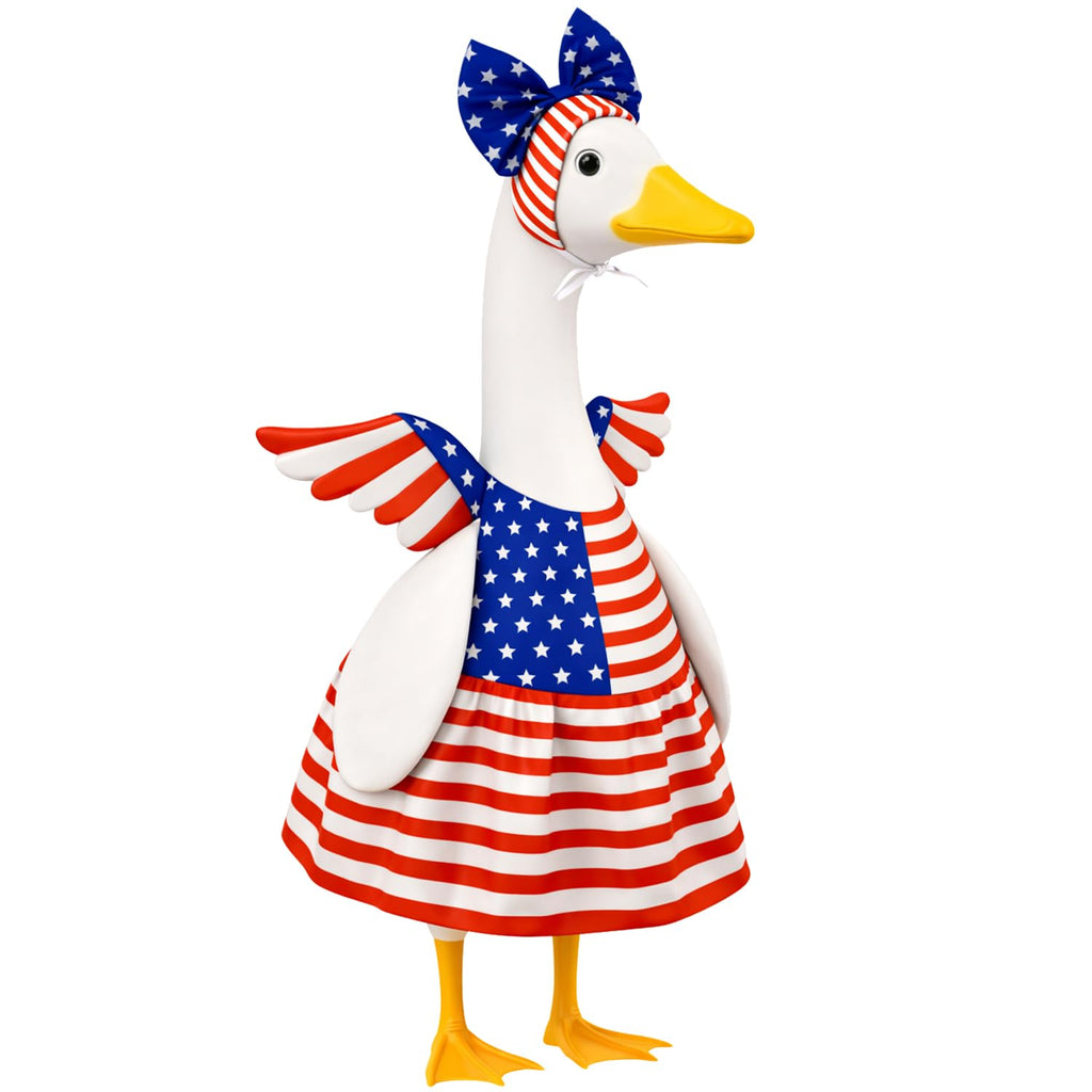 4th of July Porch Goose Outfits Patriotic Goose Costume for Outdoor Decor