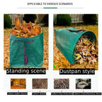 2-Pack 72 Gallon Collapsible Dustpan-Style Yard Waste Bag with Gloves