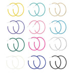 IPHTSKEU 12 Pairs Colorful C Hoop Earrings, 40 mm