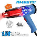 URTOOLS Heat Gun, 900W Hot Air Gun with 2 Temp Settings 572 & 1112°F, Overload Protection, 4 Nozzles, 5FT Cord, Heat Shrink Gun for Crafts, Resin, Vinyl Wrap, Soldering & Phone Repair