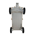 ZeHuoGe Outdoor Sport Wagon All Terrain Pulling w/Removable Wooden Side Panels, Solid Tires Big Foot Panel Wagon,Pull-Along Wagons (White)
