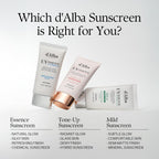 d'alba Piedmont Italian White Truffle Waterfull Essence Sunscreen, Vegan Skincare, Lightweight Sunscreen with BROAD SPECTRUM SPF 50+, Glowy, Safe for all Skin Types, Korean Skin Care (1.69 fl. oz)