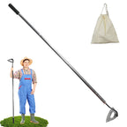 Hoe Garden Tool,All-Steel Hardened Hollow Hoe Heavy Duty Action Hoe with 55 Inch Adjustable Handle Scuffle Garden Hula Hoe with Rake for Backyard Weeding,Farm Planting (1 Pack Long Handle Hoe)
