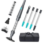 3 in 1 Handheld Spa Hot Tub Vacuum- Cordless Above Ground Pool Cleaner with 3 Brush Heads, 90 Mins Running Time, 13.2 Gallons/Min Powerful Suction, Ideal for Cleaning Debris and Sand Underwater,Black