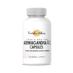 Revitalize Wellness Ashwagandha + Vitamin C Capsules | Stress and Immune Support Complex | with 550 mg Ashwagandha and 200 mg Vitamin C per Serving | 30 Servings