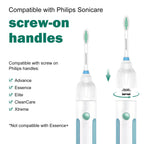 Replacement Toothbrush Heads for Philips Sonicare E-Series/Essence/Xtreme/Elite and Other Screw-on Models, 4 Pack, Dupont Bristles for Effective Cleaning