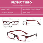 TJUTR Office-Siren Bayonetta Glasses, Blue Light Computer Glasses for Women, Y2K Small Rectangle Frame Eyewear Anti Eyestrain