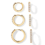 PAVOI Dainty Classic Huggie, Yellow Gold, Size 12mm, 14mm, 16mm