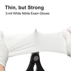 SwiftGrip Disposable Nitrile Exam Gloves, 3-mil, Medium, Case of 1000, White Nitrile Gloves Disposable Latex Free for Medical, Cleaning, Cooking & Esthetician, Food-Safe, Powder-Free, Non-Sterile