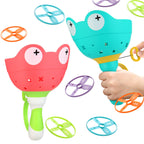 daboot Outdoor Flying Disc Launcher Toys for Kids Ages 4-8 (Red & Green)