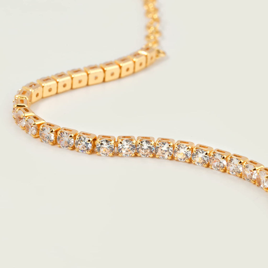 MEVECCO Round Cubic Zirconia Tennis Anklet for Women