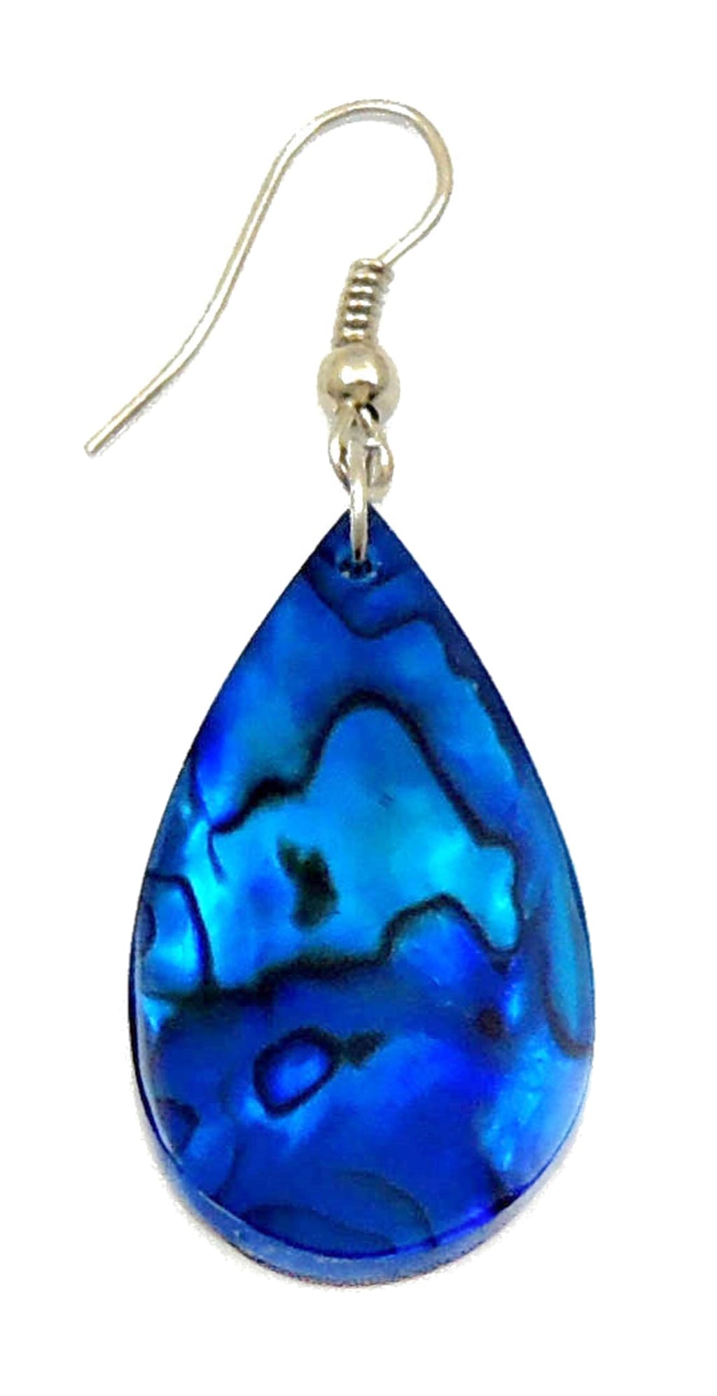 Swimmi Genuine Blue Paua Abalone Shell Teardrop Dangle Earrings GA249-A